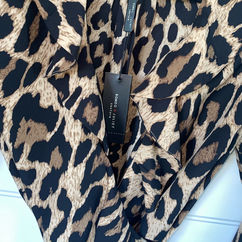 Leopard print wrap dress